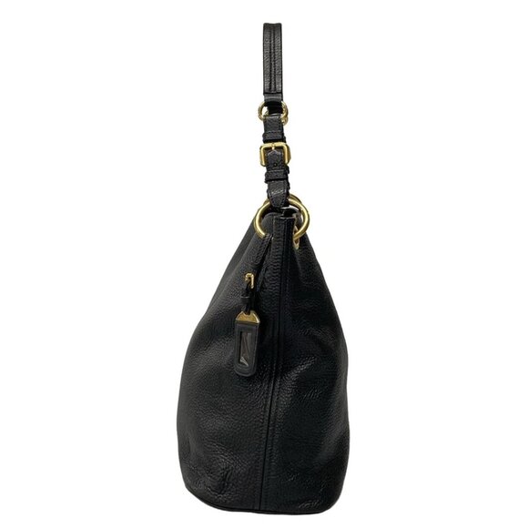 PRADA - Black Leather Shoulder Bag 807-061625 - Picture 3 of 14
